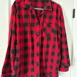 L.I.F.E Red and Black Plaid Shirt
